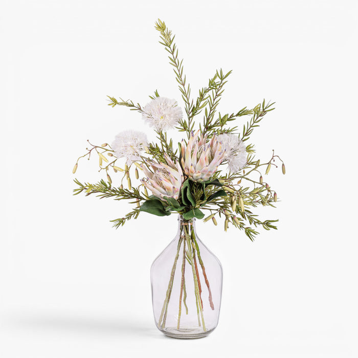 15" Luna Vase with King Protea Arrangement AR1944