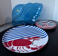 4-Piece Nautical Themed Melamine Dish Set