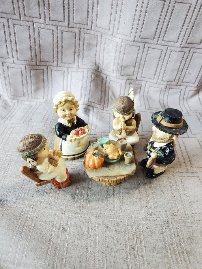 5 Piece Thanksgiving Figurine Set