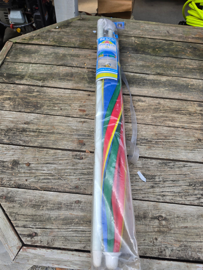 6' Multi-Colored Beach Umbrella