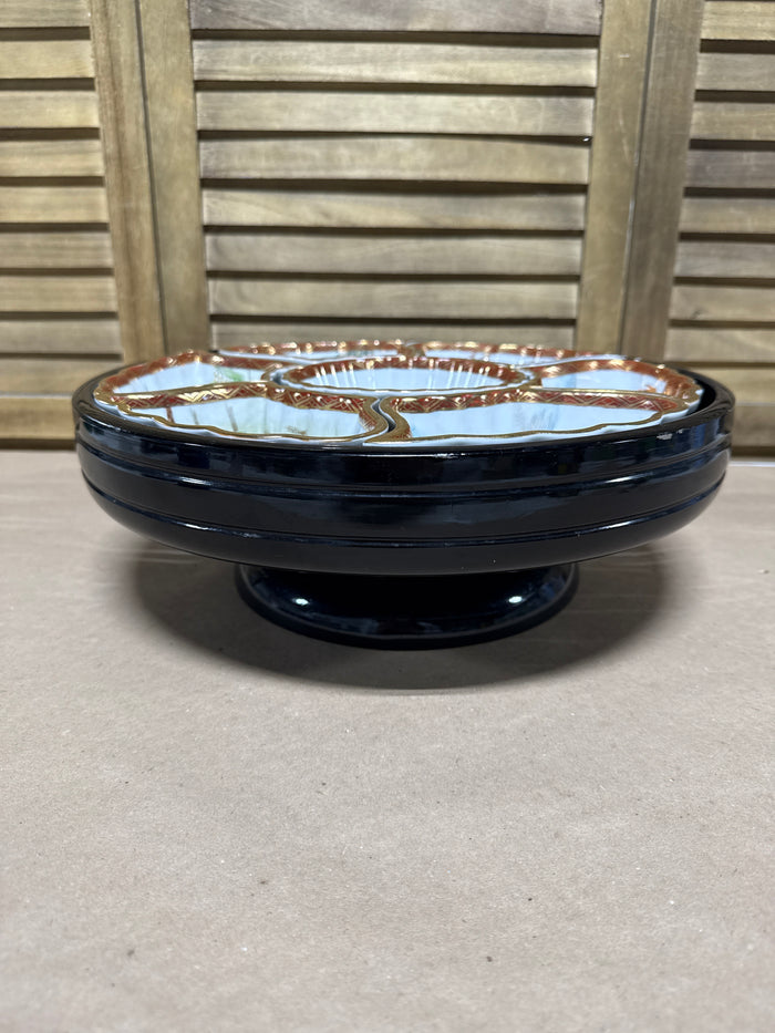 7-Piece Japanese Imari Style Floral Lazy Susan