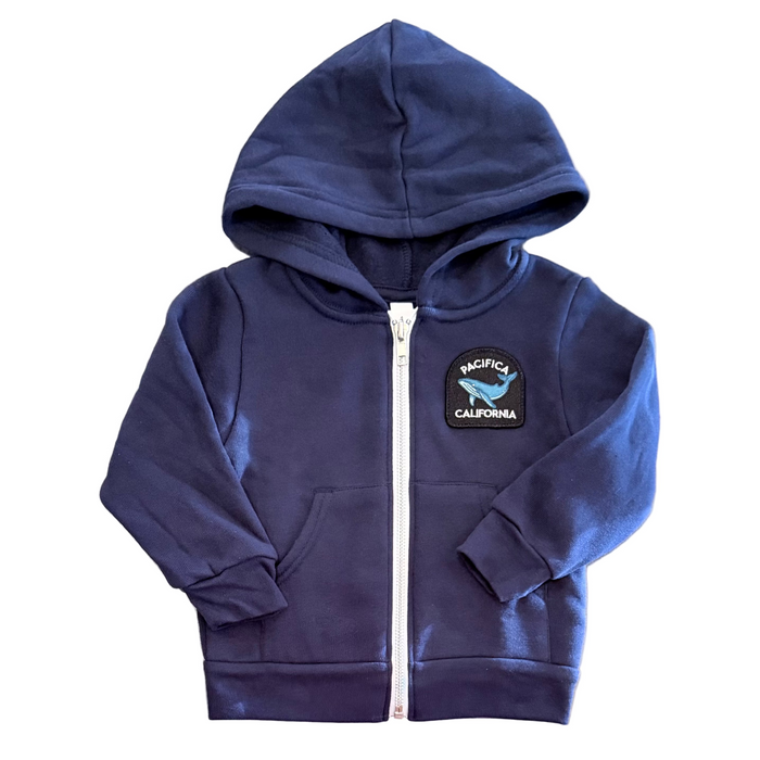 Kids Whale Patch Zip Hoodie