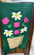 Large Floral Decorative Flag