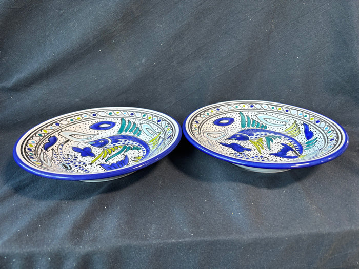 Lot Of 6 La Souk Style Ceramic Fish Dishes