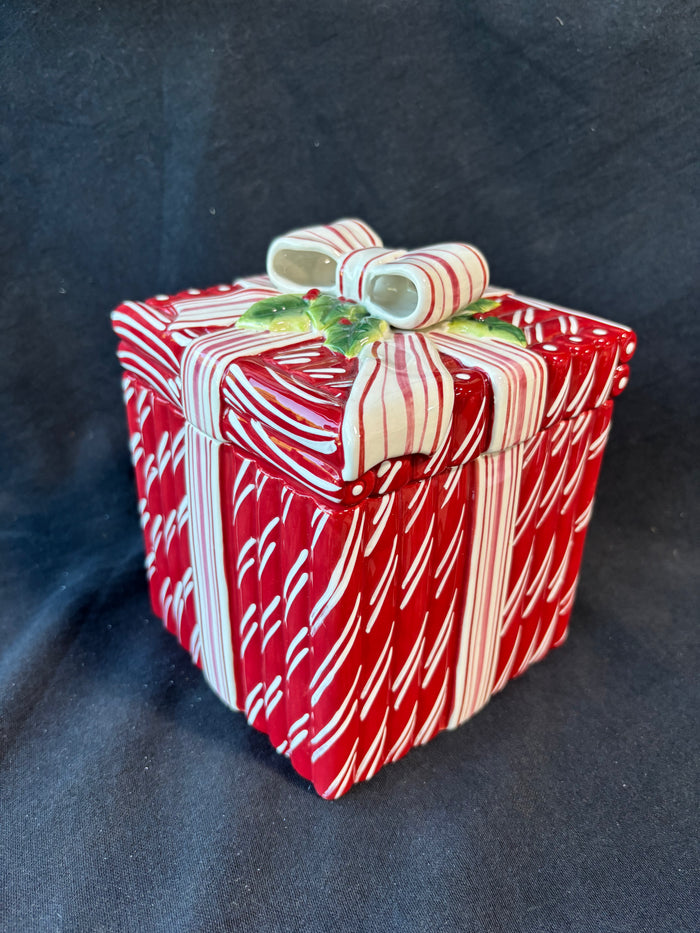 Jackson & Perkins Ceramic Gift Box Cookie Jar