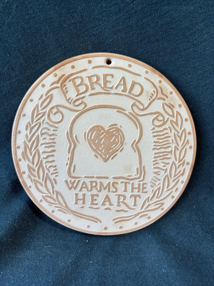 Hill Designs “Bread Warmer Warms the Heart” Terra Cotta Stone Trivet
