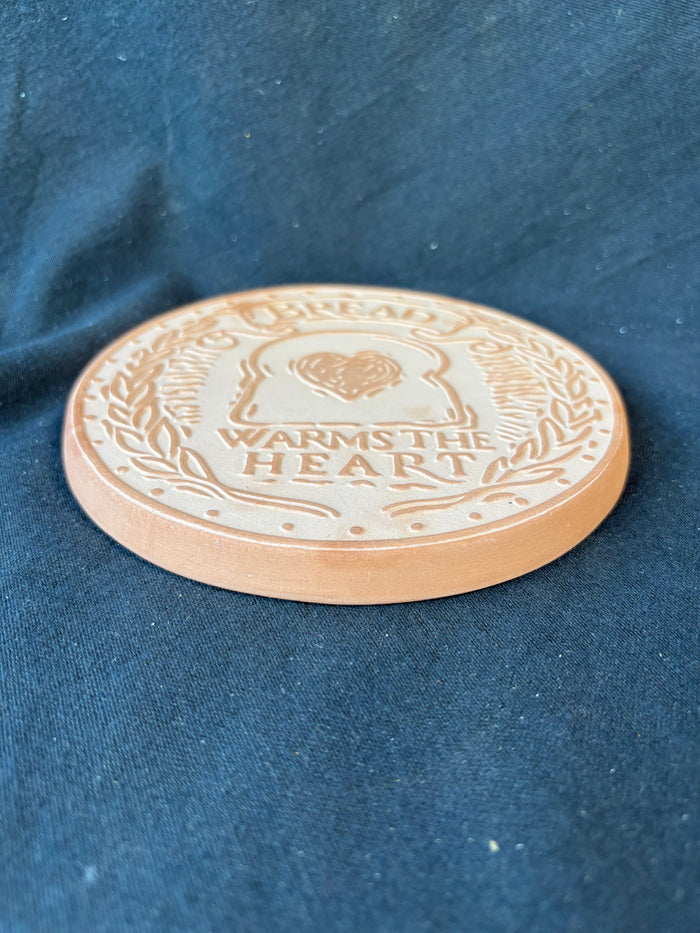 Hill Designs “Bread Warmer Warms the Heart” Terra Cotta Stone Trivet