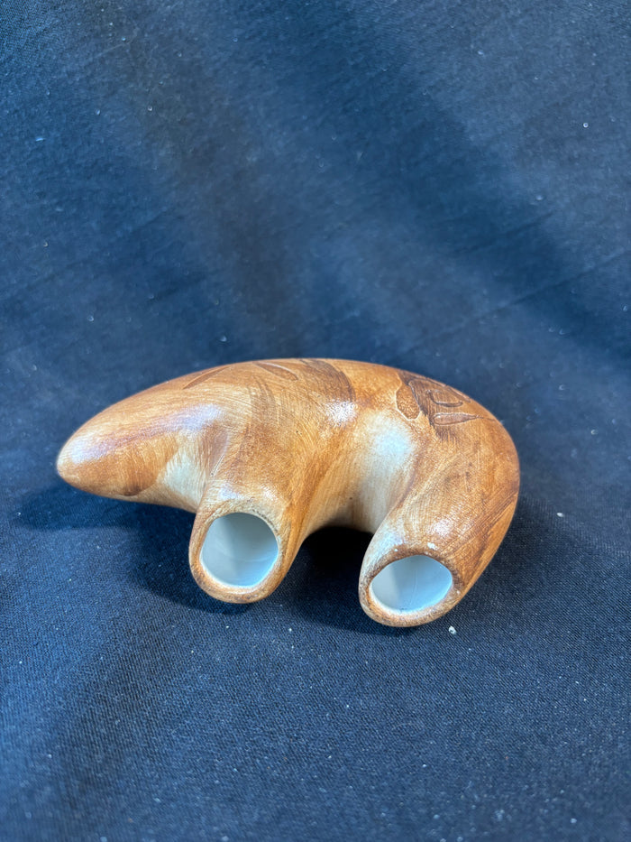 Mitchell Blackhorse Style Hand-Painted Pottery Bear