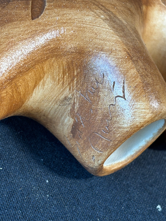Mitchell Blackhorse Style Hand-Painted Pottery Bear