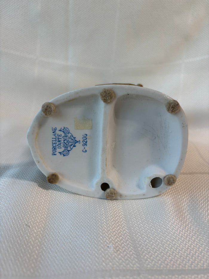 Porcellane D'arte Old Man On Bench Sculpture