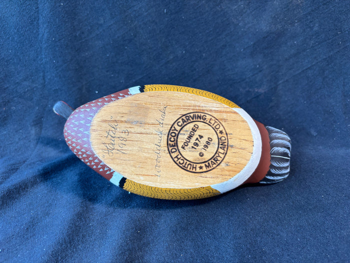 Hutch Signed Wood Duck Drake Decoy