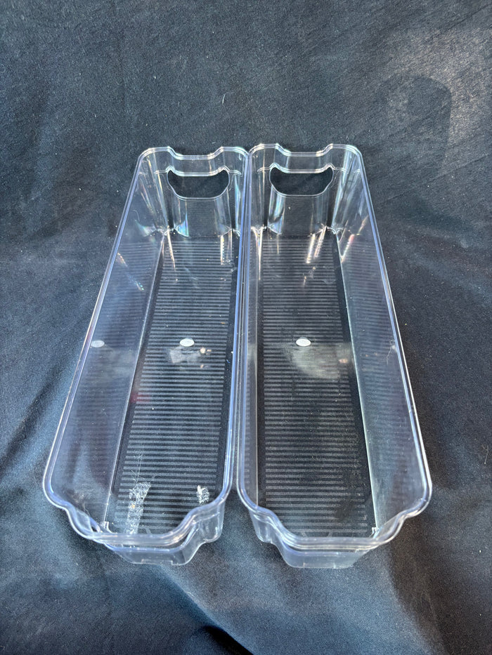 3-Piece Lot Of Clear Kitchen Storage Organizers