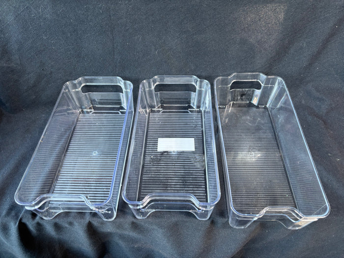 4-Piece Lot Of Clear Kitchen Storage Organizers