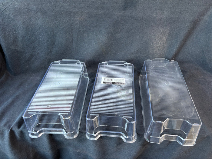 4-Piece Lot Of Clear Kitchen Storage Organizers