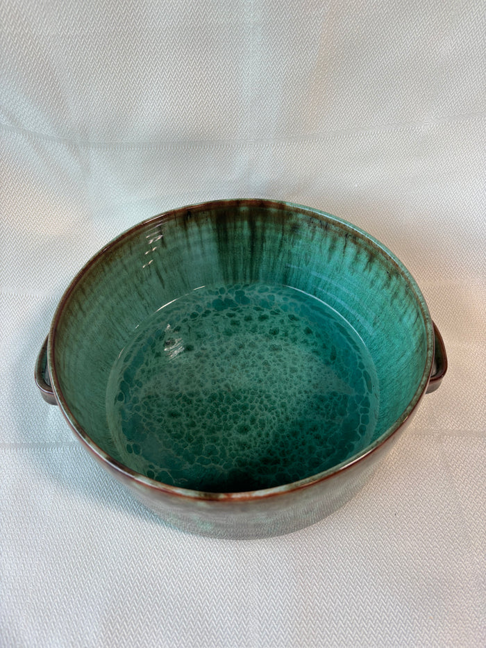 Studio Art Pottery Bowl W/Handles