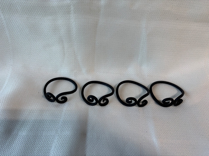 Set Of 4 Knotted Metal Napkin Rings