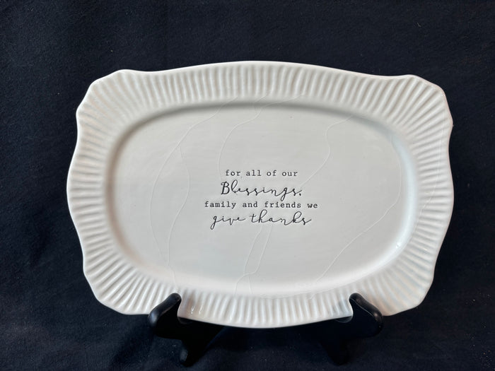 Mud Pie Blessings Ceramic Small Platter
