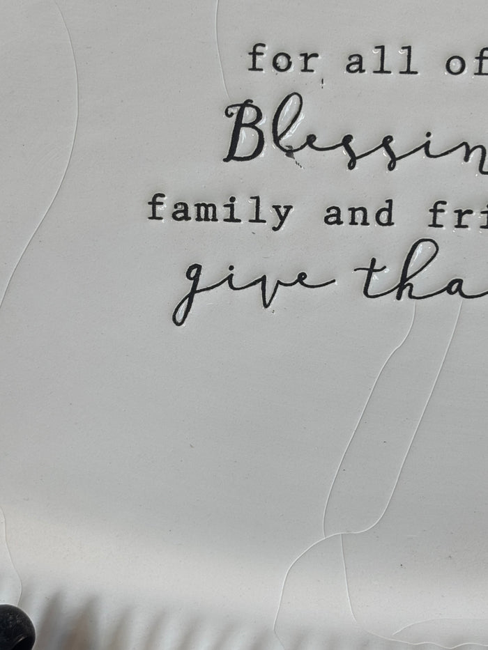 Mud Pie Blessings Ceramic Small Platter