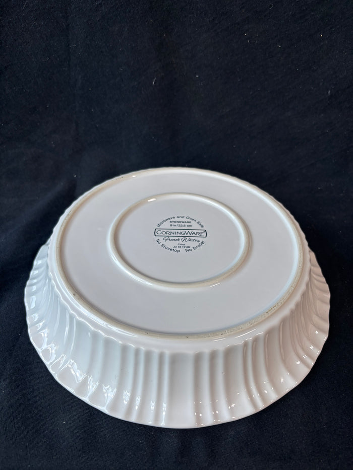 Corning Ware French White Round Quiche Dish
