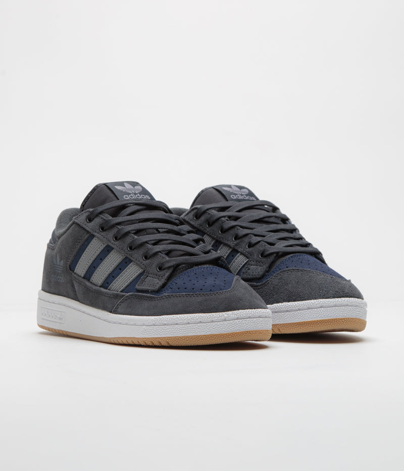 Adidas Centennial 85 Low ADV Shoes in Carbon and Grey Three / Collegiate Navy