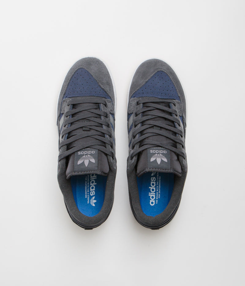 Adidas Centennial 85 Low ADV Shoes in Carbon and Grey Three / Collegiate Navy