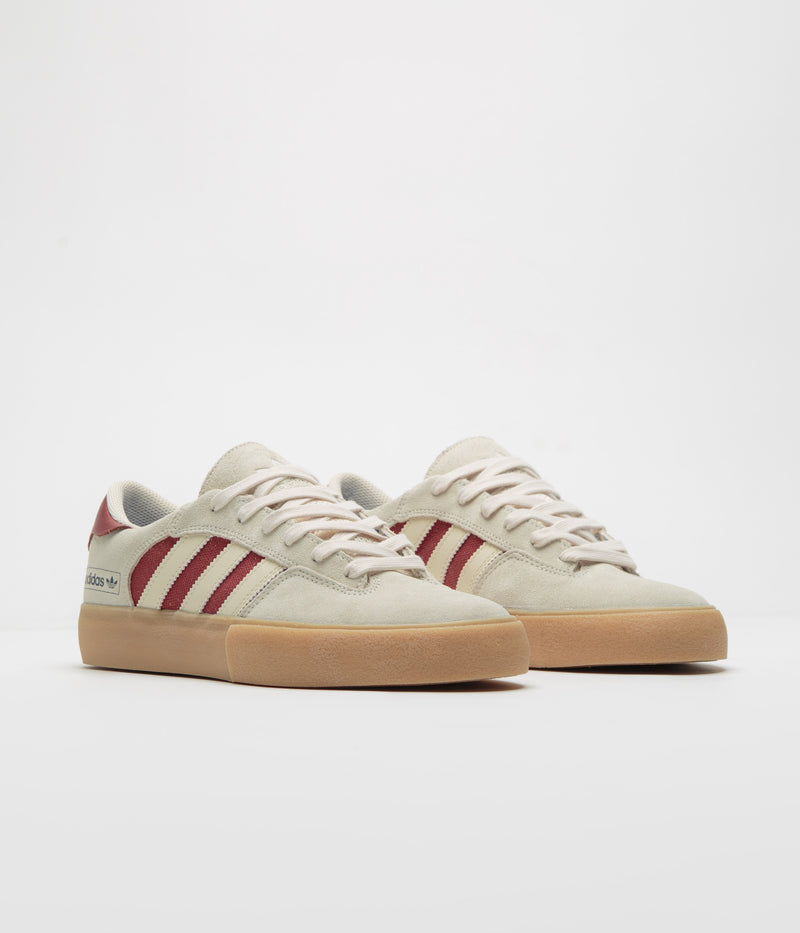 Adidas Matchbreak Super Shoes in Wonder White and Preloved Ruby / Gum 3