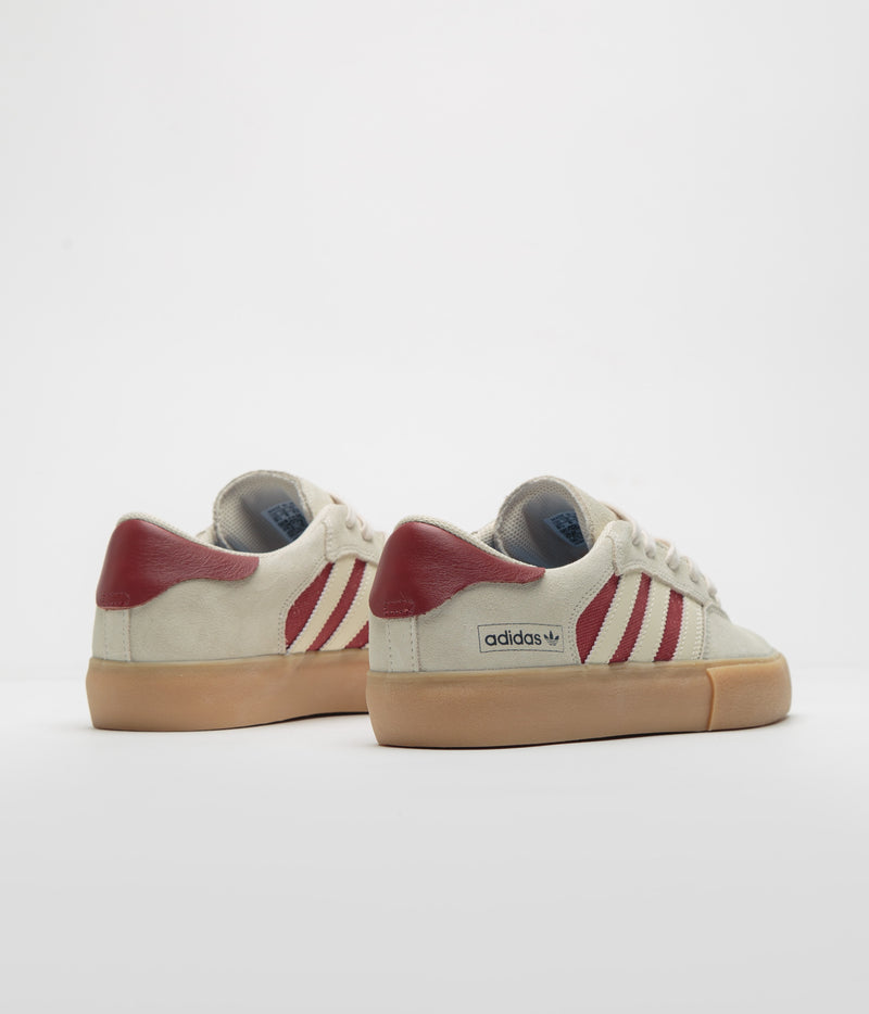 Adidas Matchbreak Super Shoes in Wonder White and Preloved Ruby / Gum 3