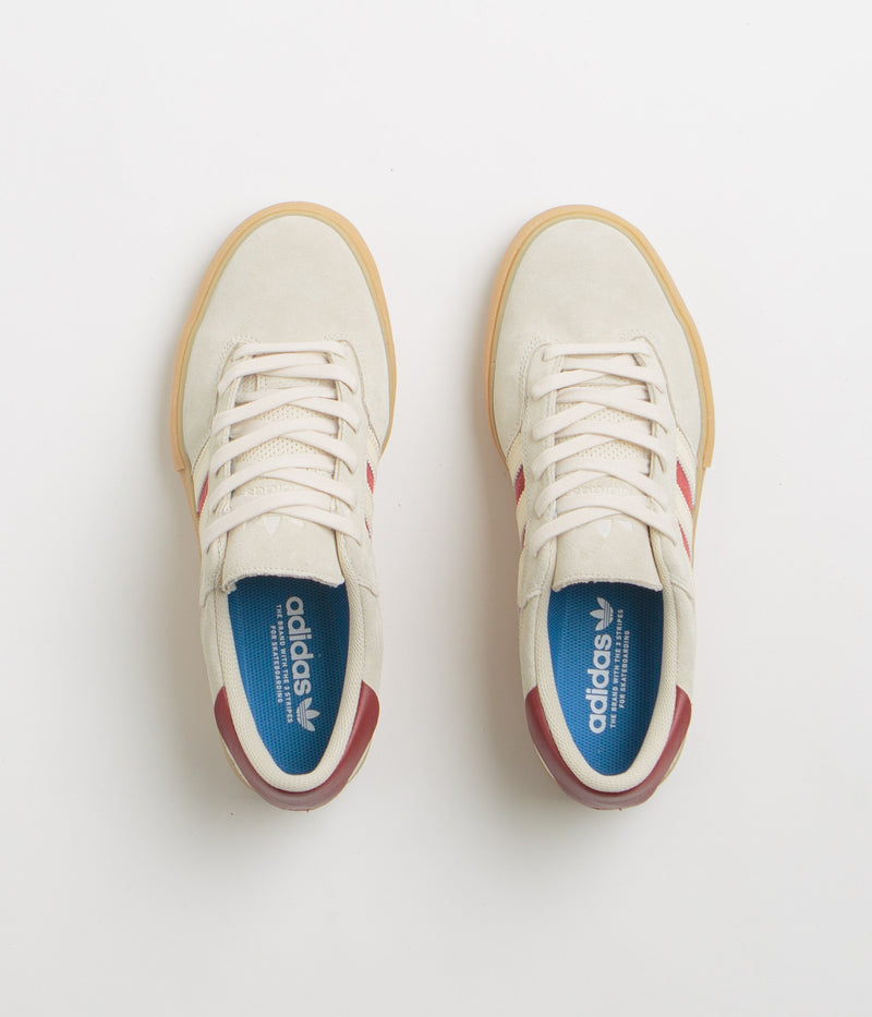 Adidas Matchbreak Super Shoes in Wonder White and Preloved Ruby / Gum 3