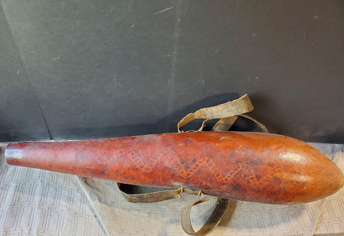 African Folk Art Milk Blood Drinking Gourd