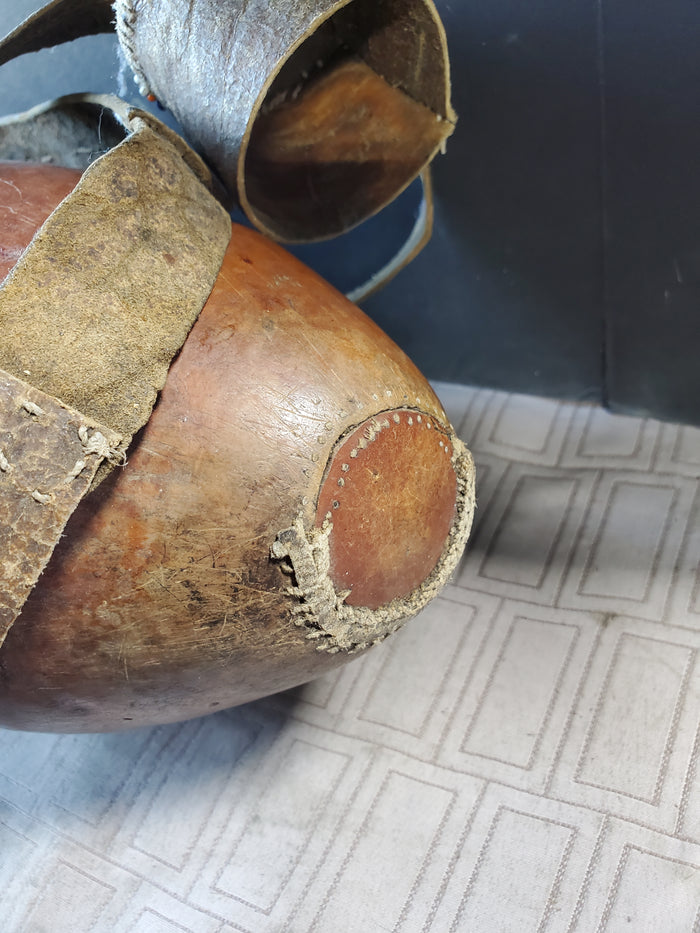 African Folk Art Milk Blood Drinking Gourd