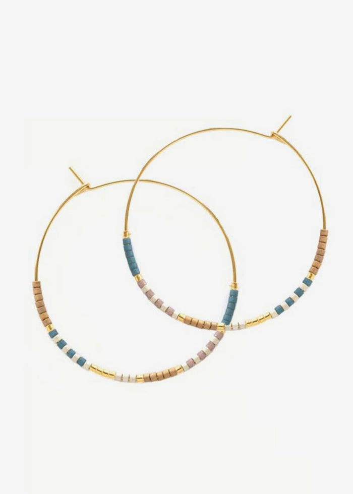 Amano Studio - Japanese Seed Bead Hoops - Sky-Amano Studio-treehaus