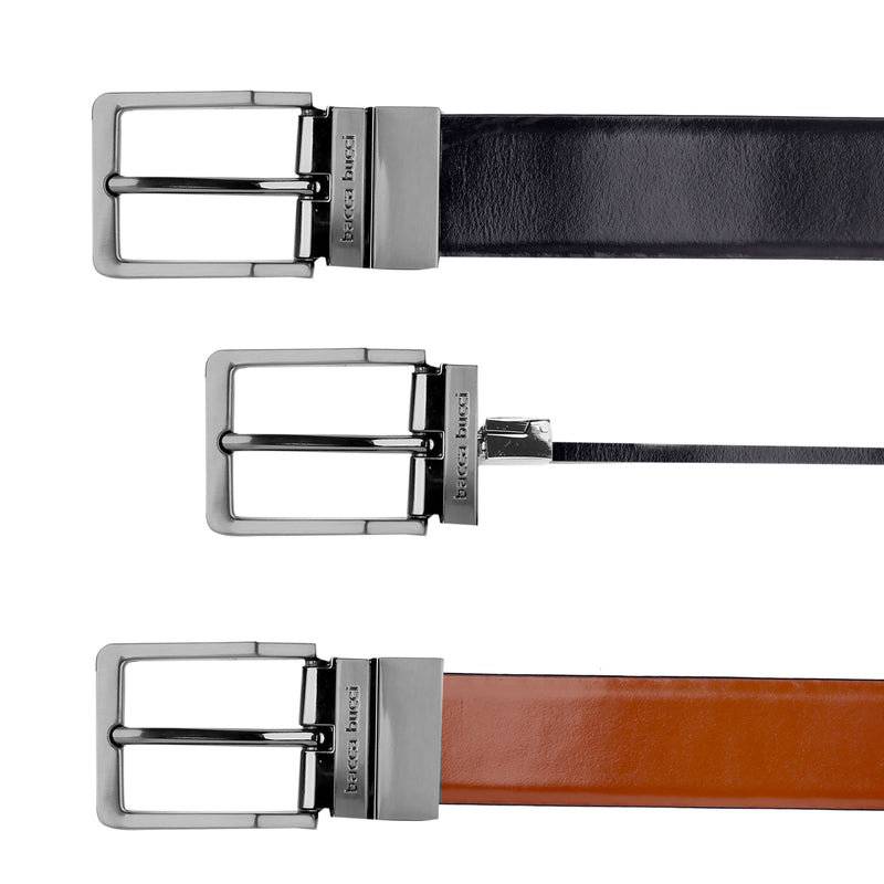 Reversible belt with Genuine Leather