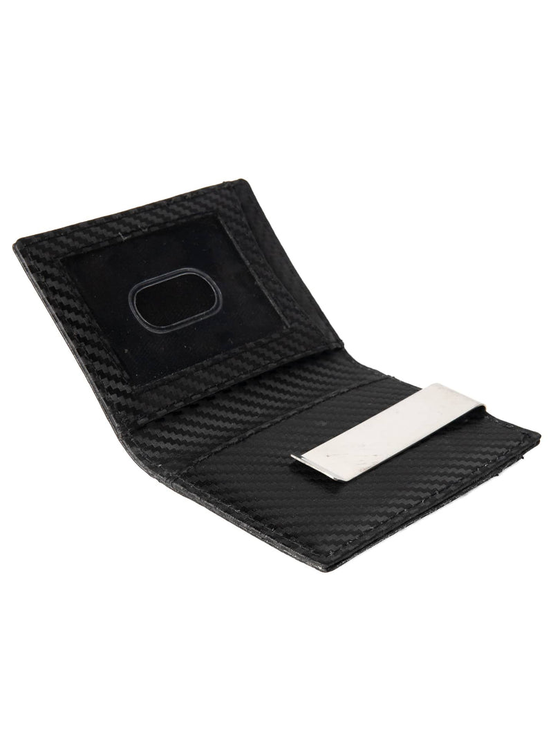 Bacca Bucci CarbonEdge Leather Wallet with Metal Money Clip