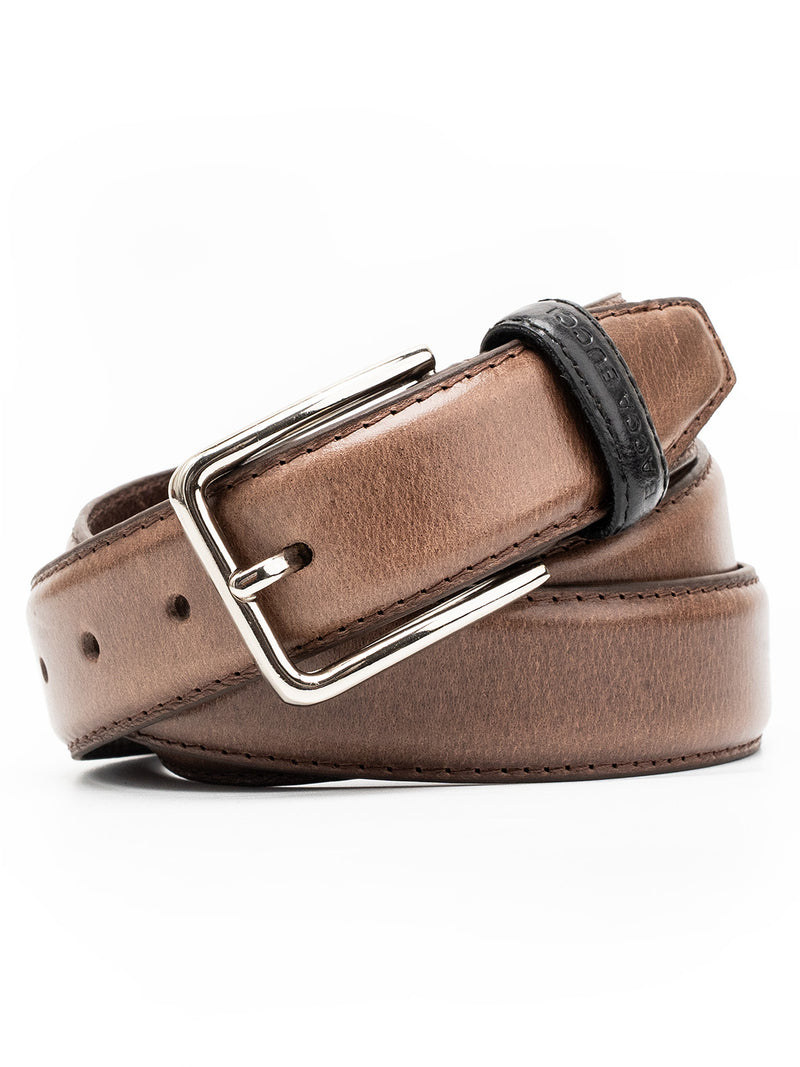 Bacca Bucci Classic Leather Belt with Metal Buckle