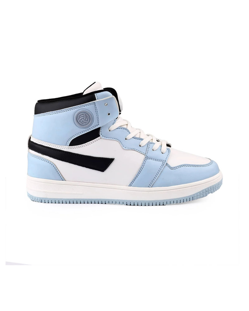 Bacca Bucci Femme High-Top Harmony Sneakers—Elegant Pastel Blue and Pink Women's Lace-Ups