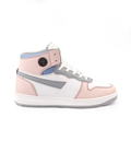 Bacca Bucci Femme High-Top Harmony Sneakers—Elegant Pastel Blue and Pink Women's Lace-Ups