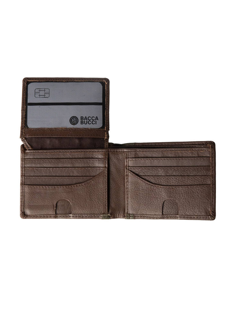Bacca Bucci Genuine Leather Bi-Fold Wallet
