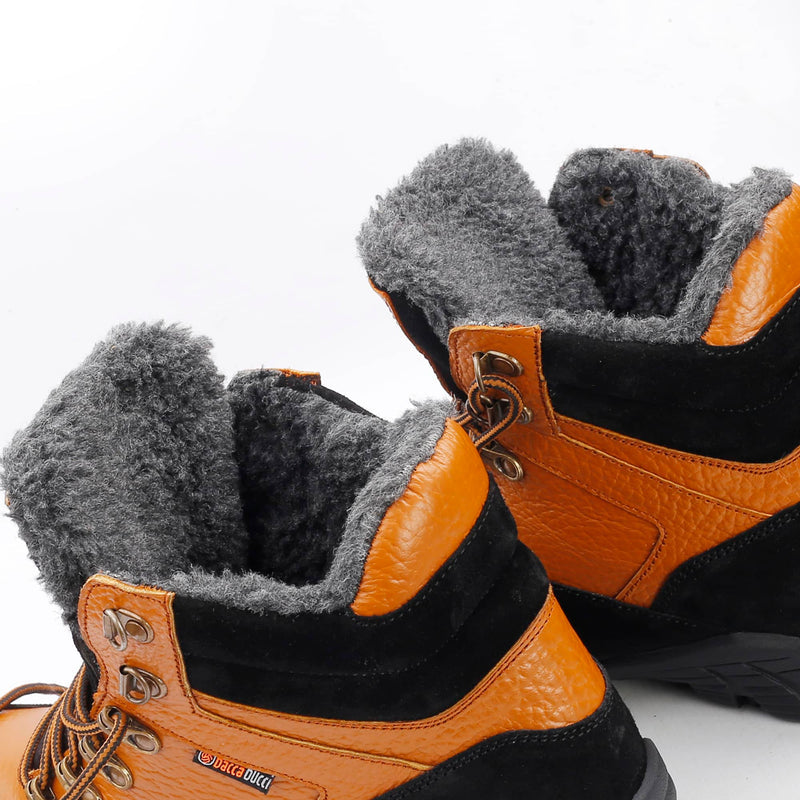 Bacca Bucci Men's KAILASH Splash Leather Boots for Trekking Backpacking & Hiking with Fur