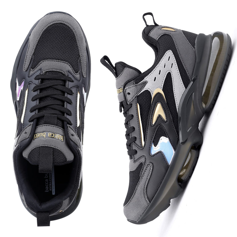 Bacca Bucci KRAKEN Men's Street-Style Air-Sole Solid Casual Shoe Sneakers