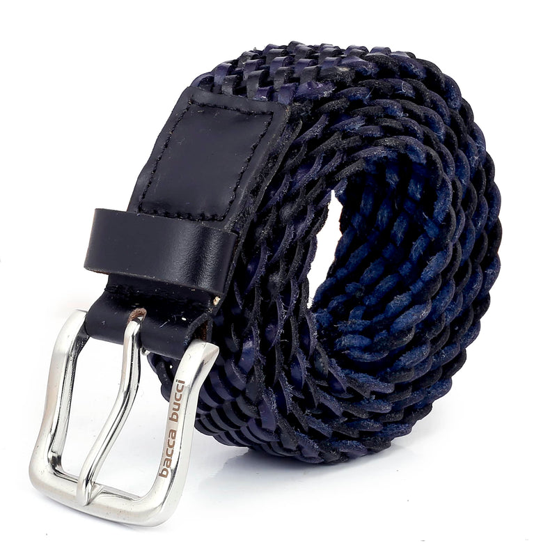 Men braided Leather Belt