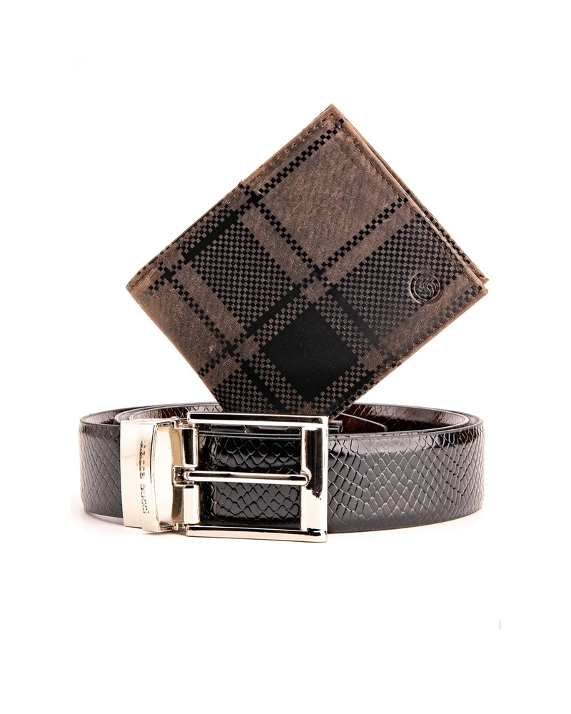 Bacca Bucci Premium Gift Combo: Classic Wallet & Stylish Belt in Elegant Wooden Box