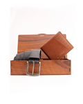 Bacca Bucci Premium Gift Combo: Classic Wallet & Stylish Belt in Elegant Wooden Box