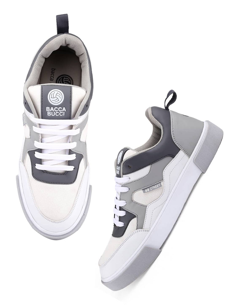 Bacca Bucci Shark Men’s Low-Top Sneakers – Lightweight Textile PU Mix with TPR Outsole