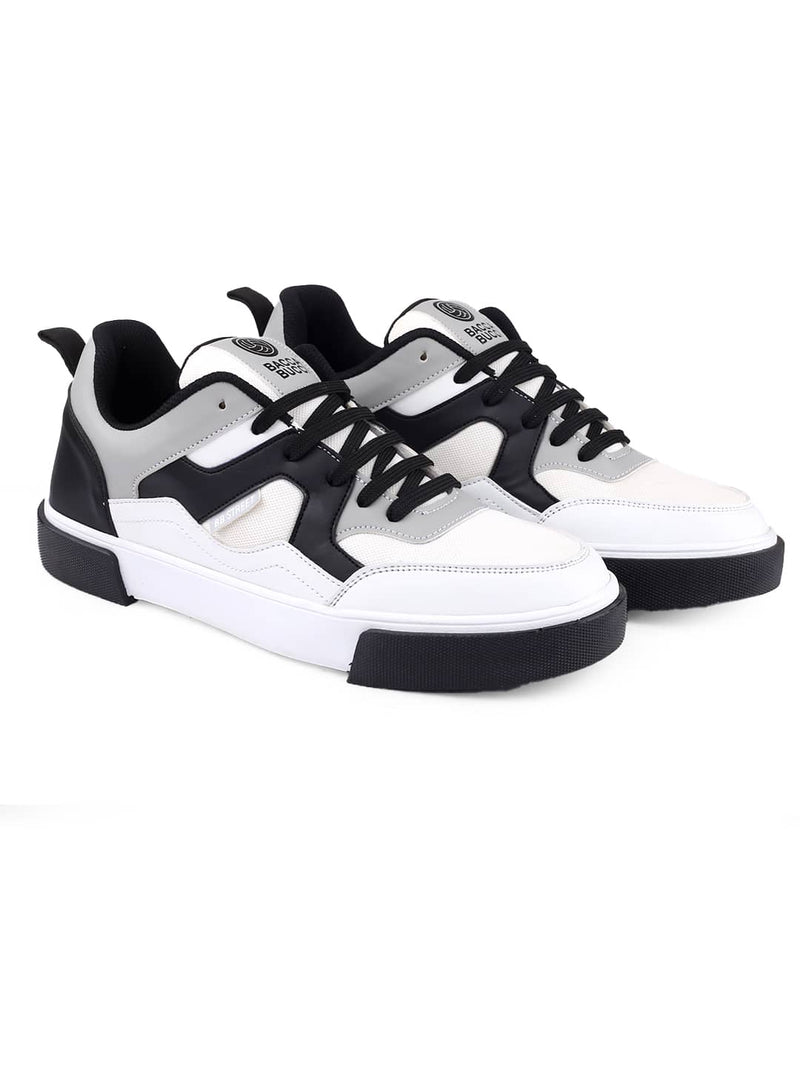 Bacca Bucci Shark Men’s Low-Top Sneakers – Lightweight Textile PU Mix with TPR Outsole