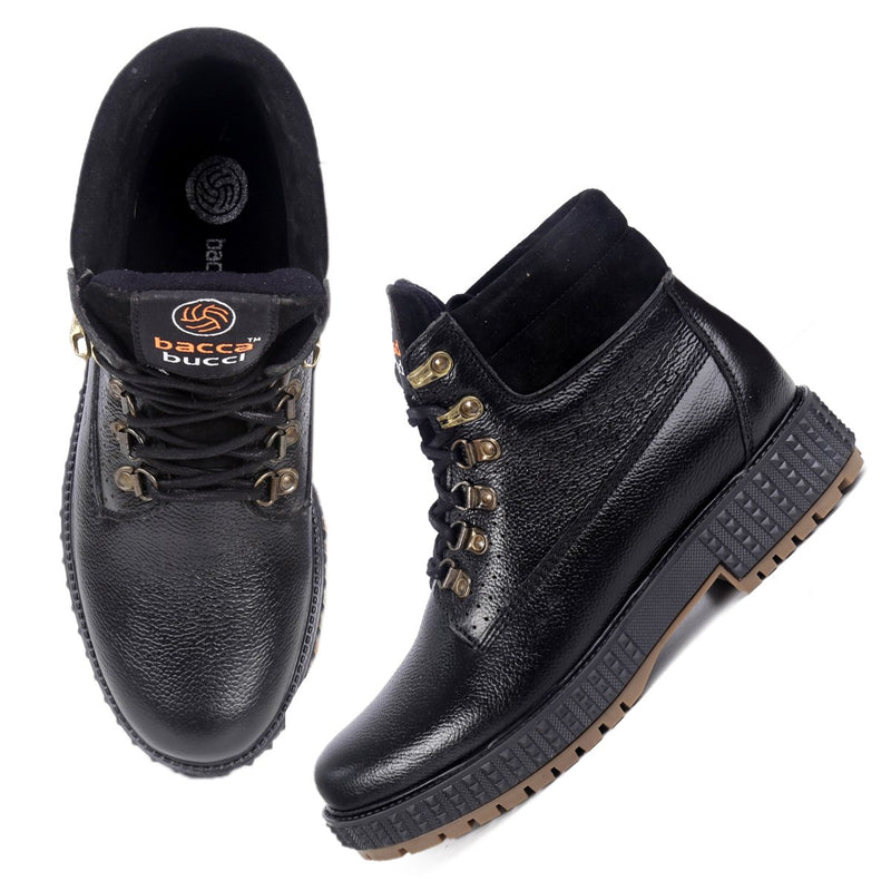 leather boots, leather boots for men, black leather boots, black lace up boots
