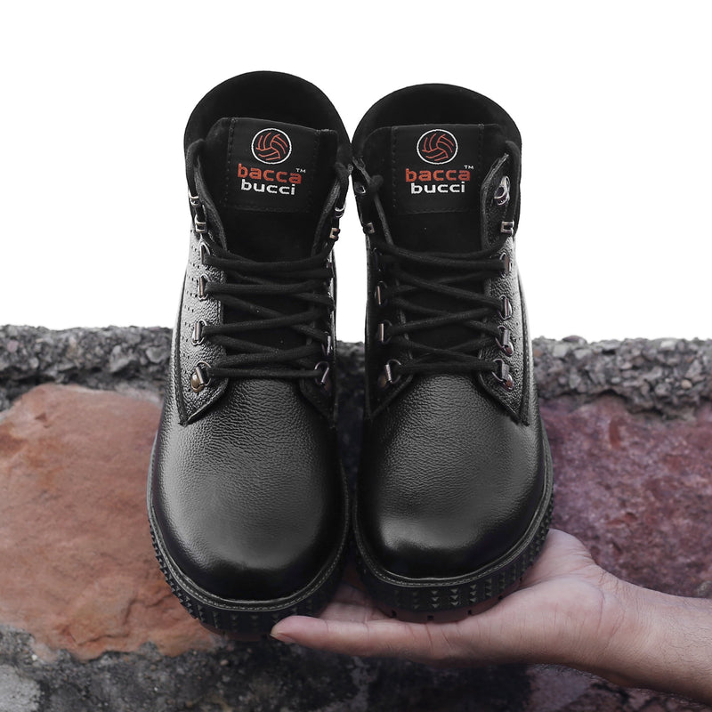 leather boots, leather boots for men, black leather boots, black lace up boots