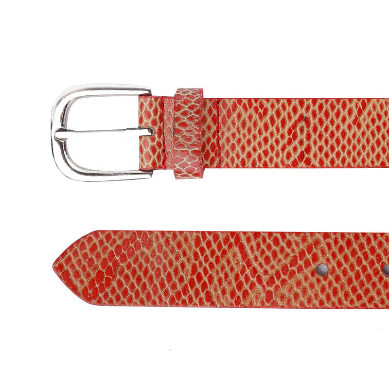 Bacca Bucci Women Genuine Leather Belts with Imported Nickle Free Buckle | Width : 28 MM | Two tone Finish Belt