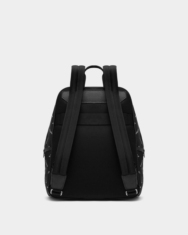 Backpack In Black Nylon With Chevron Logo