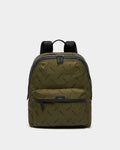 Backpack In Green Nylon With Chevron Logo