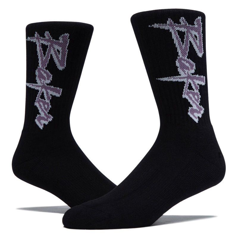 Baker Purple Pain Socks - Black